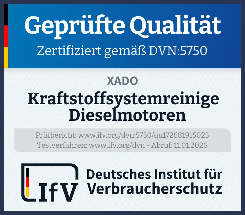 Prüfsiegel Kraftstoffsystemreiniger Dieselmotoren