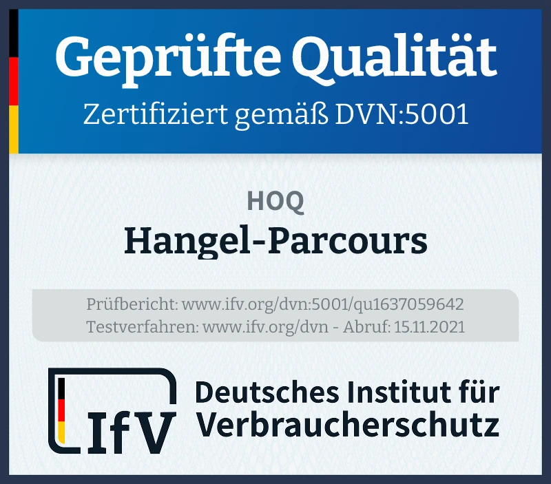 Prüfsiegel Hangel-Parcours