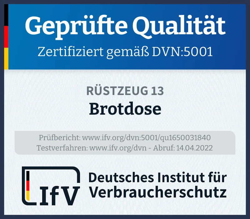 Prüfsiegel Brotdose