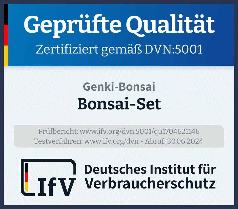 Prüfsiegel Bonsai-Set