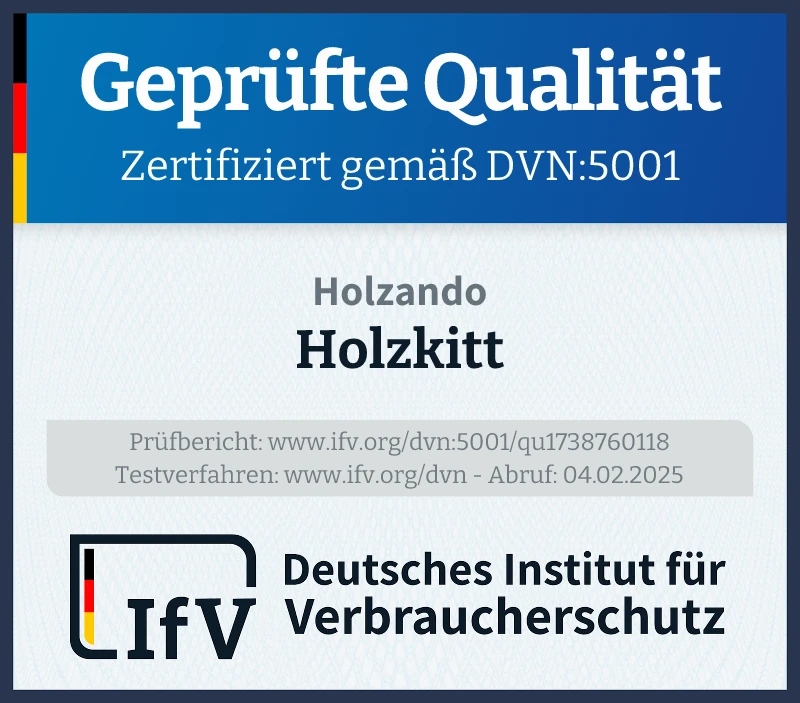 Prüfsiegel Holzkitt