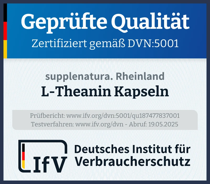 Prüfsiegel L-Theanin Kapseln
