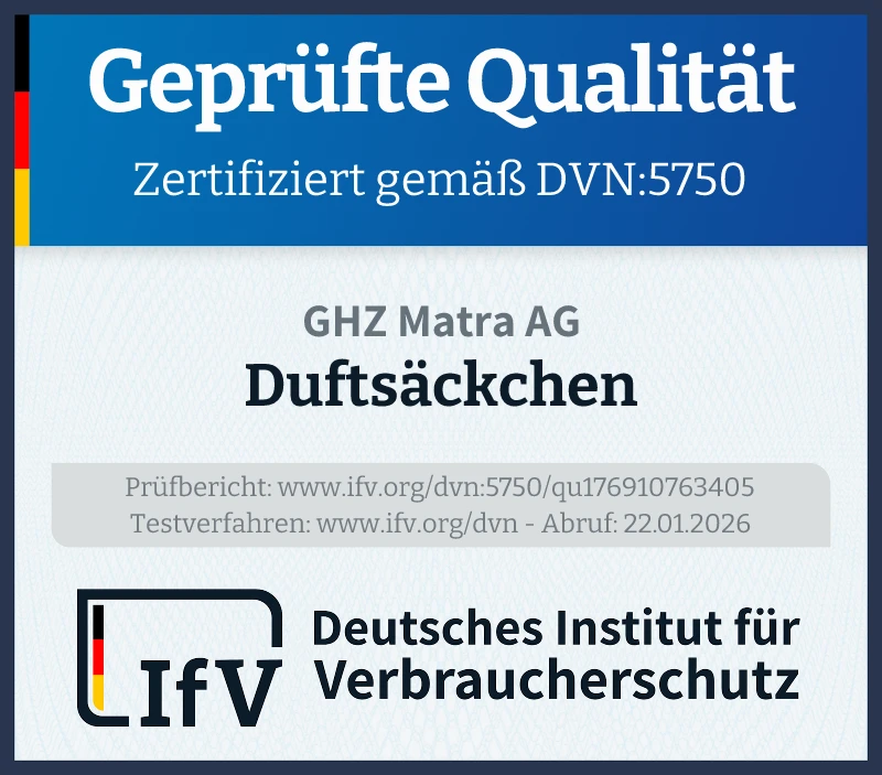Prüfsiegel Duftsäckchen