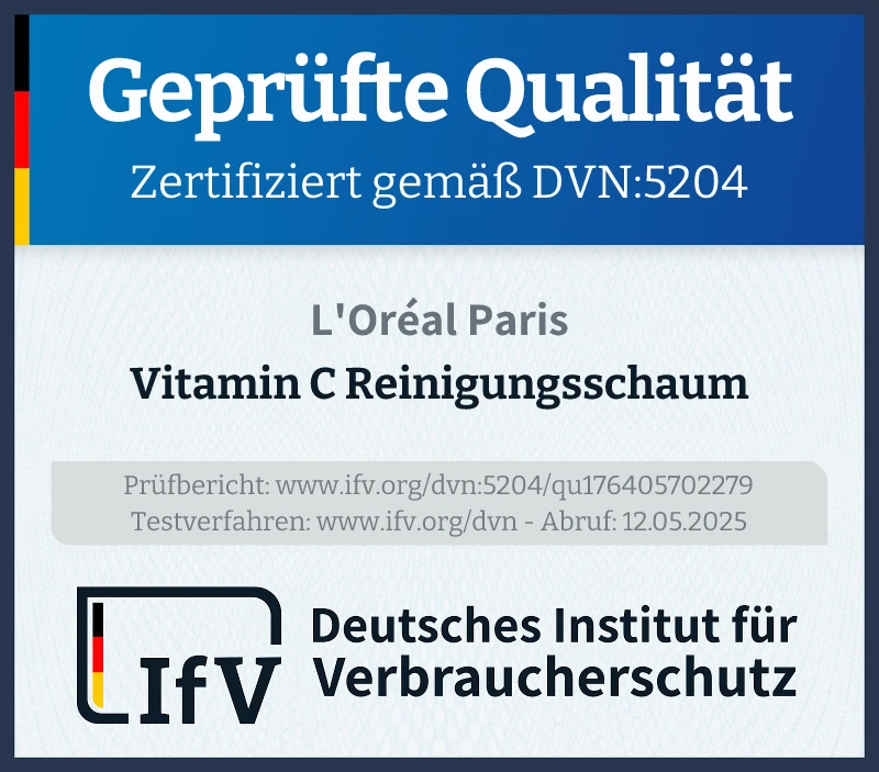 Prüfsiegel Vitamin C Reinigungsschaum