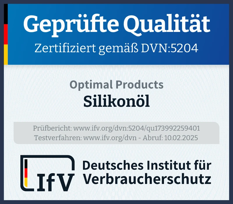 Prüfsiegel Silikonöl