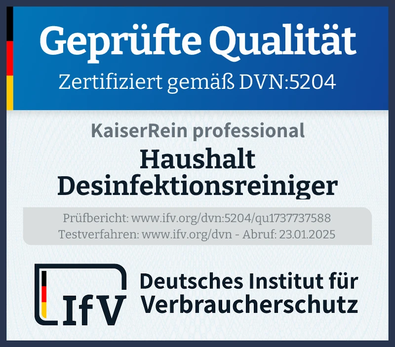 Prüfsiegel Haushalt Desinfektionsreiniger