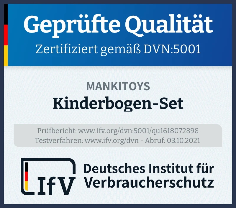 Prüfsiegel Kinderbogen-Set