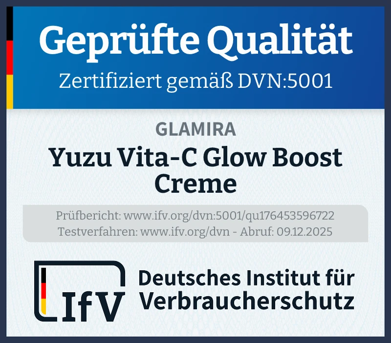 Prüfsiegel Yuzu Vita-C Glow Boost Creme