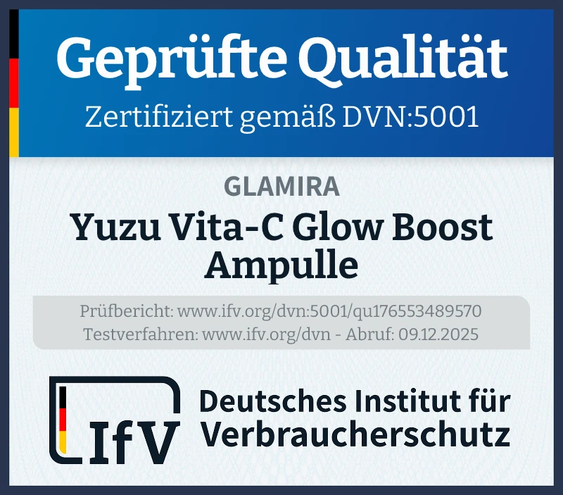 Prüfsiegel Yuzu Vita-C Glow Boost Ampulle