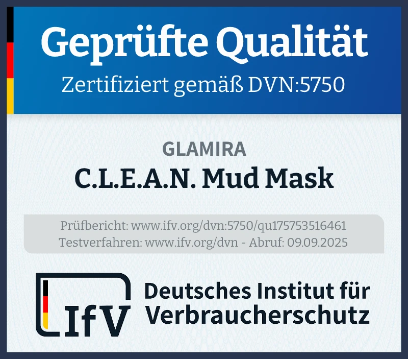 Prüfsiegel C.L.E.A.N. Mud Mask
