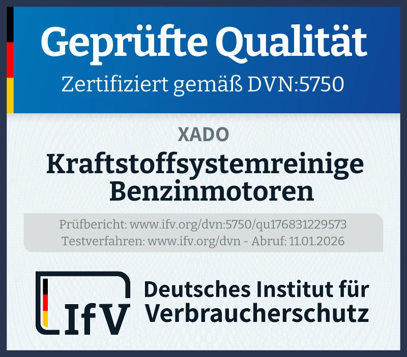 Prüfsiegel Kraftstoffsystemreiniger Benzinmotoren
