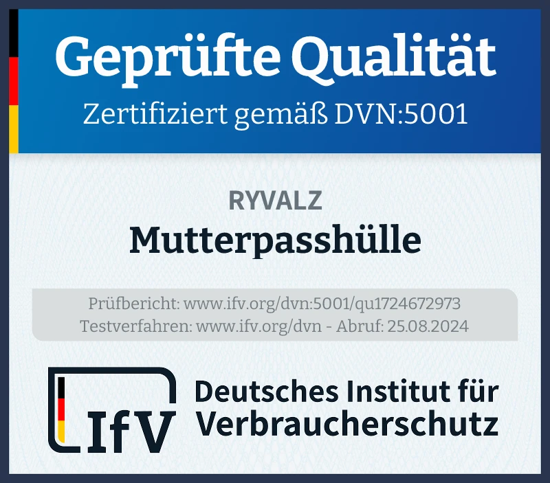 Prüfsiegel Mutterpasshülle
