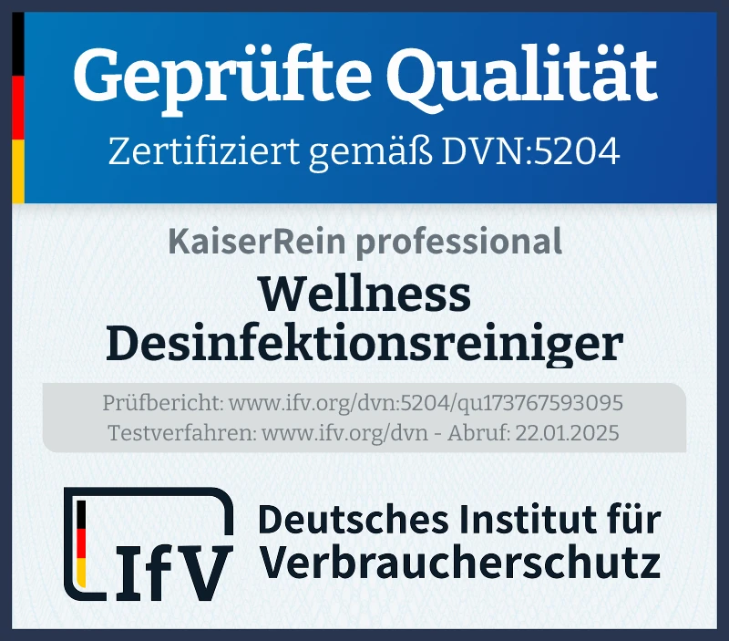 Prüfsiegel Wellness Desinfektionsreiniger