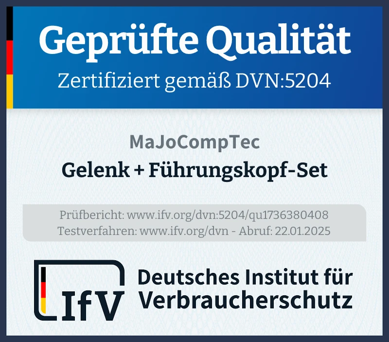 Prüfsiegel Gelenk + Führungskopf-Set