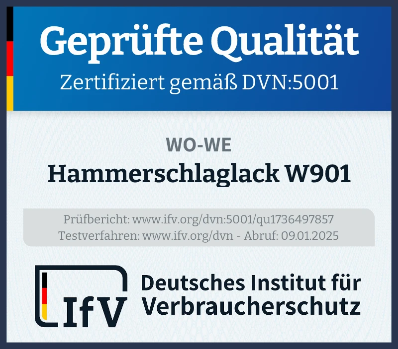 Prüfsiegel Hammerschlaglack W901