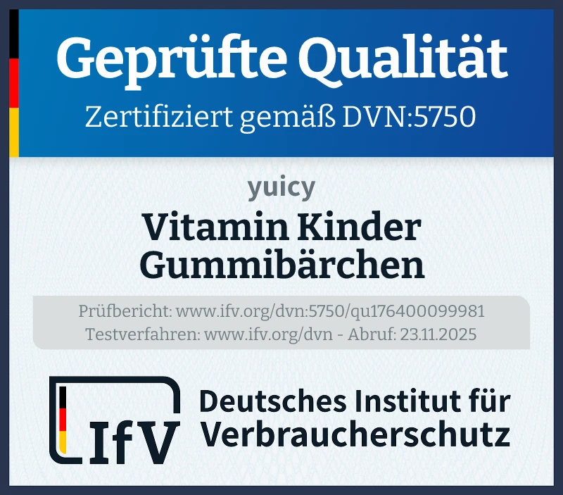 Prüfsiegel Vitamin Kinder Gummibärchen