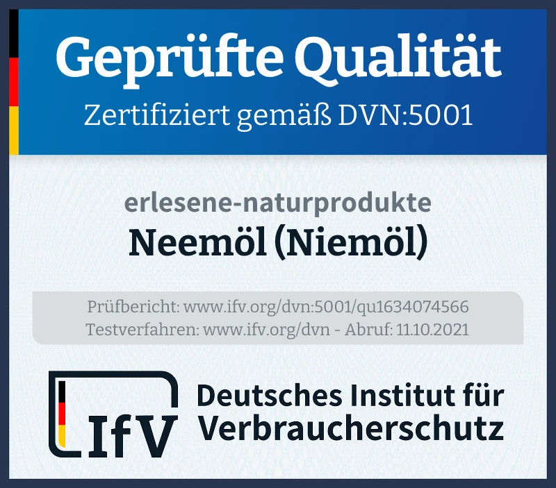 Prüfsiegel Neemöl (Niemöl)