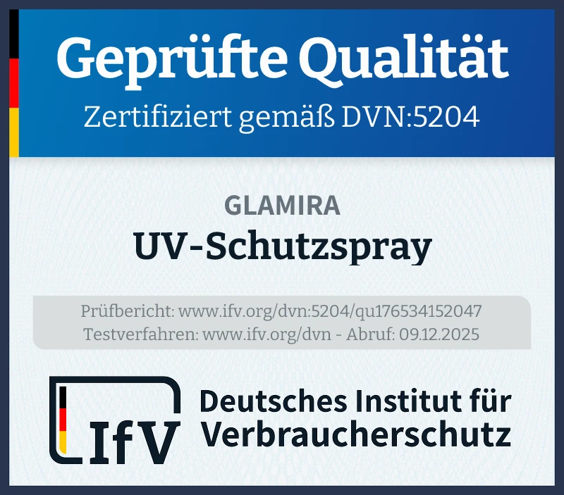 Prüfsiegel UV-Schutzspray