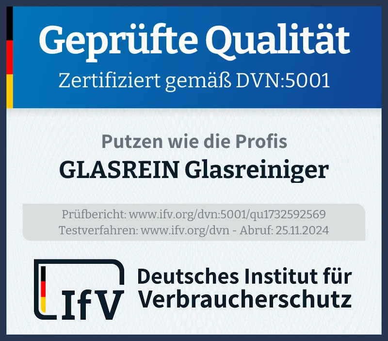 Prüfsiegel GLASREIN Glasreiniger