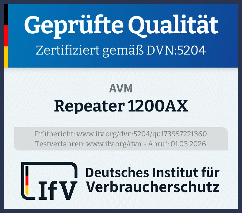 Prüfsiegel Repeater 1200AX