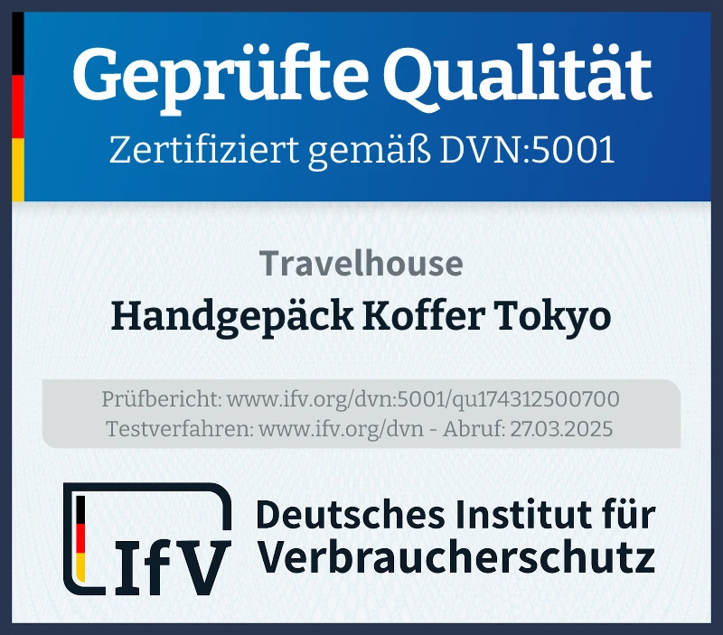 Prüfsiegel Handgepäck Koffer Tokyo